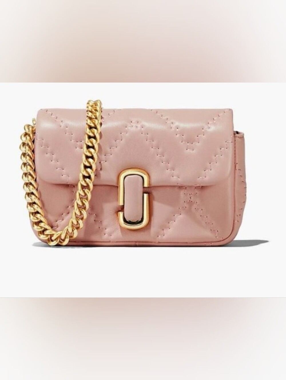 NEW MARC JACOBS J Marc Mini Quilted Leather Shoulder Bag